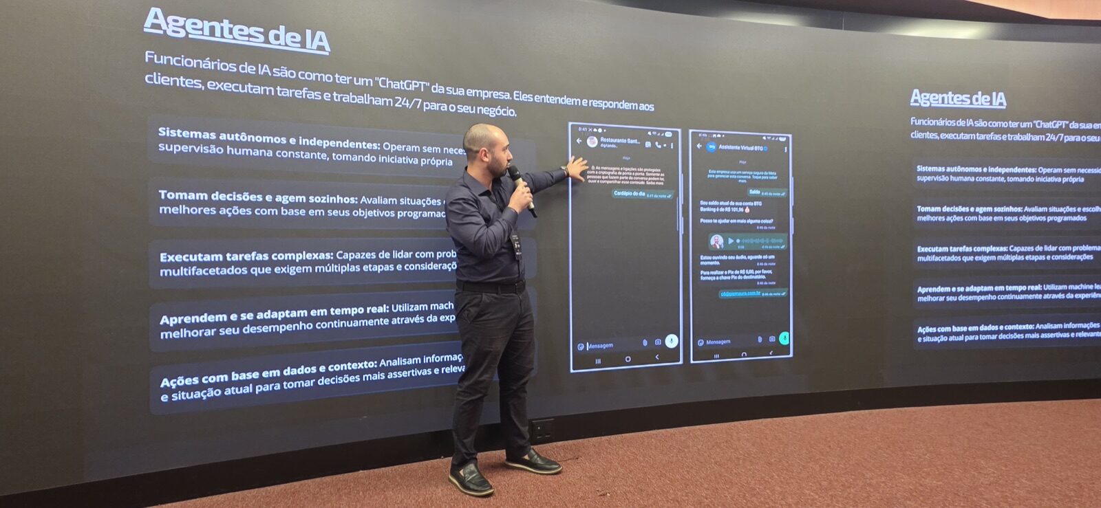 IA aplicada, no palco
